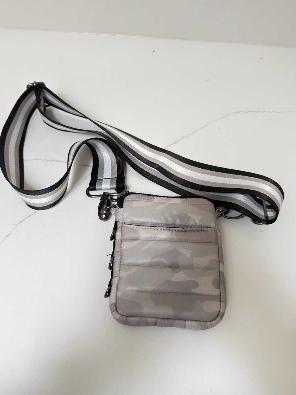 Think Royln Small Crossbody Pouch - Neutral Camo